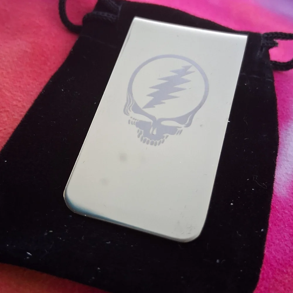 Grateful Dead Steal Your Face Stainless Steel Money Clip Pair